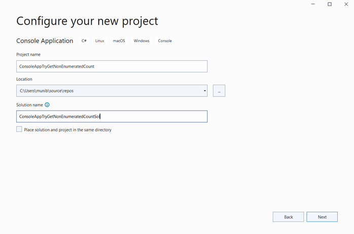 Using the TryGetNonEnumeratedCount method in Csharp